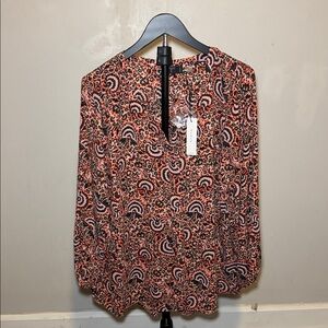 NWT Tahari 1X Women's Patterned Top